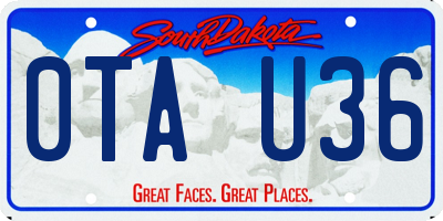 SD license plate 0TAU36