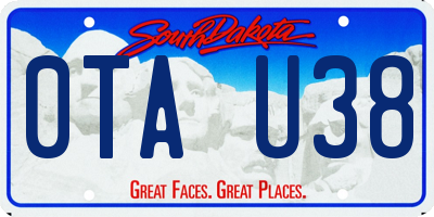 SD license plate 0TAU38
