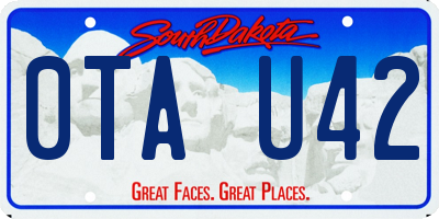 SD license plate 0TAU42