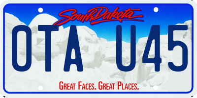 SD license plate 0TAU45