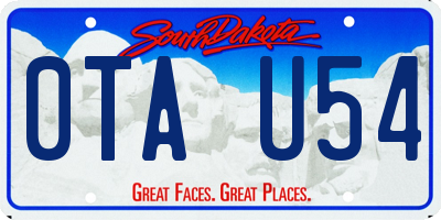SD license plate 0TAU54