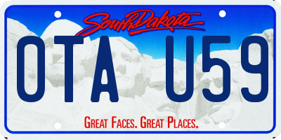 SD license plate 0TAU59