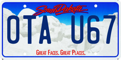 SD license plate 0TAU67