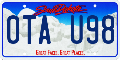 SD license plate 0TAU98