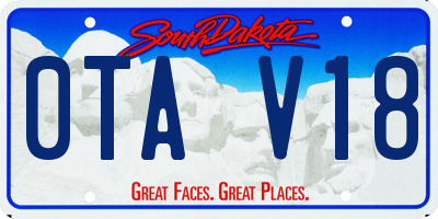 SD license plate 0TAV18