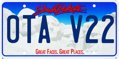 SD license plate 0TAV22