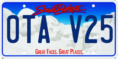 SD license plate 0TAV25