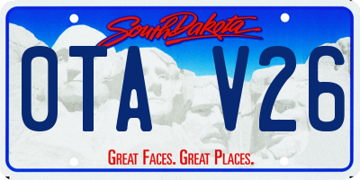 SD license plate 0TAV26