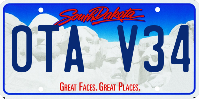 SD license plate 0TAV34