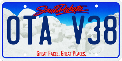 SD license plate 0TAV38