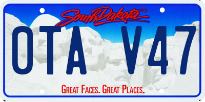 SD license plate 0TAV47