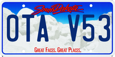 SD license plate 0TAV53