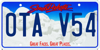 SD license plate 0TAV54