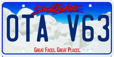 SD license plate 0TAV63