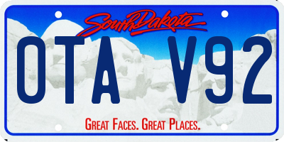 SD license plate 0TAV92