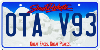 SD license plate 0TAV93