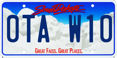 SD license plate 0TAW10