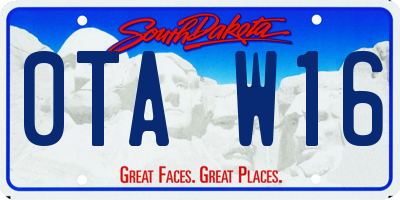 SD license plate 0TAW16