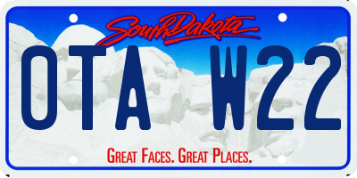 SD license plate 0TAW22