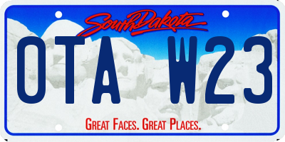 SD license plate 0TAW23