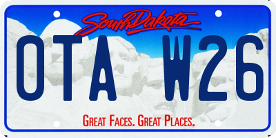 SD license plate 0TAW26