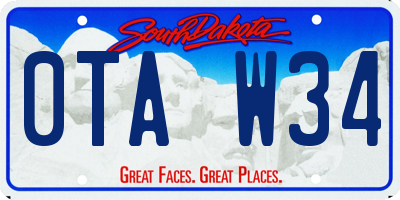 SD license plate 0TAW34