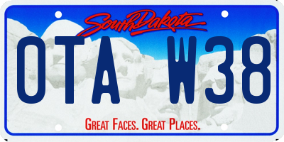 SD license plate 0TAW38