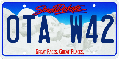 SD license plate 0TAW42
