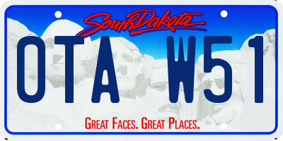 SD license plate 0TAW51