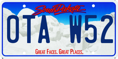 SD license plate 0TAW52