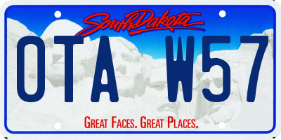 SD license plate 0TAW57