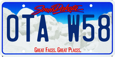 SD license plate 0TAW58