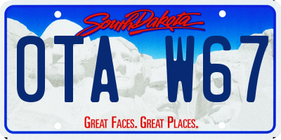SD license plate 0TAW67