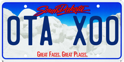 SD license plate 0TAX00