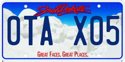 SD license plate 0TAX05