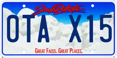 SD license plate 0TAX15