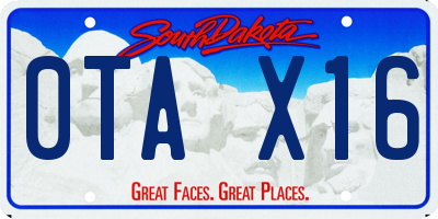 SD license plate 0TAX16
