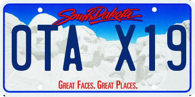 SD license plate 0TAX19