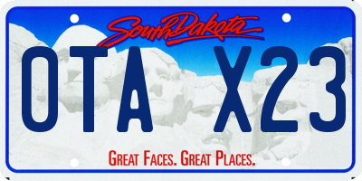 SD license plate 0TAX23