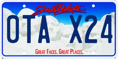 SD license plate 0TAX24