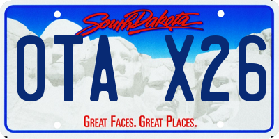 SD license plate 0TAX26