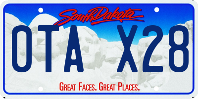 SD license plate 0TAX28
