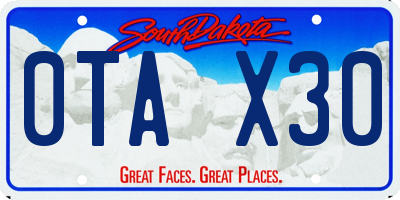 SD license plate 0TAX30