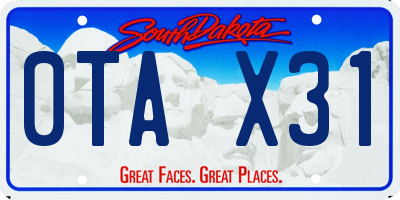 SD license plate 0TAX31
