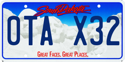 SD license plate 0TAX32
