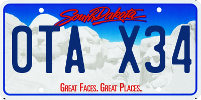 SD license plate 0TAX34
