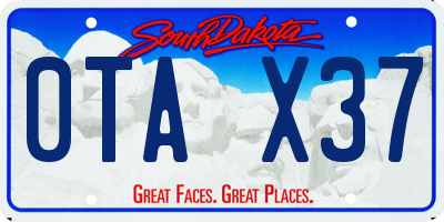 SD license plate 0TAX37