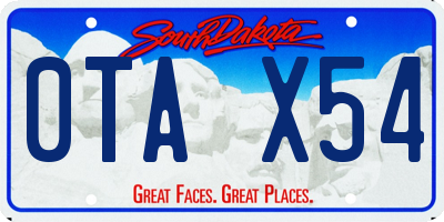 SD license plate 0TAX54