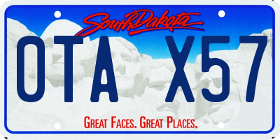 SD license plate 0TAX57