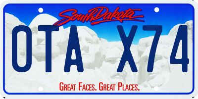 SD license plate 0TAX74